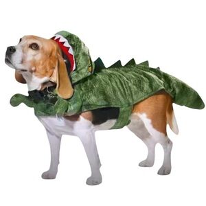 Green Dinosaur Dog Costume, M, NWT